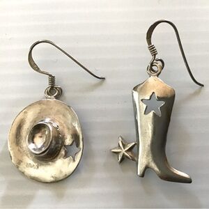 Sterling silver cowboy hat & boot